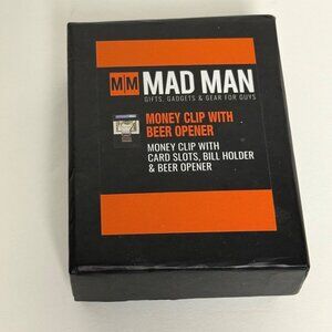 Mad Man Money Clip Bill Holder Credit Card Money Clip Beer Opener